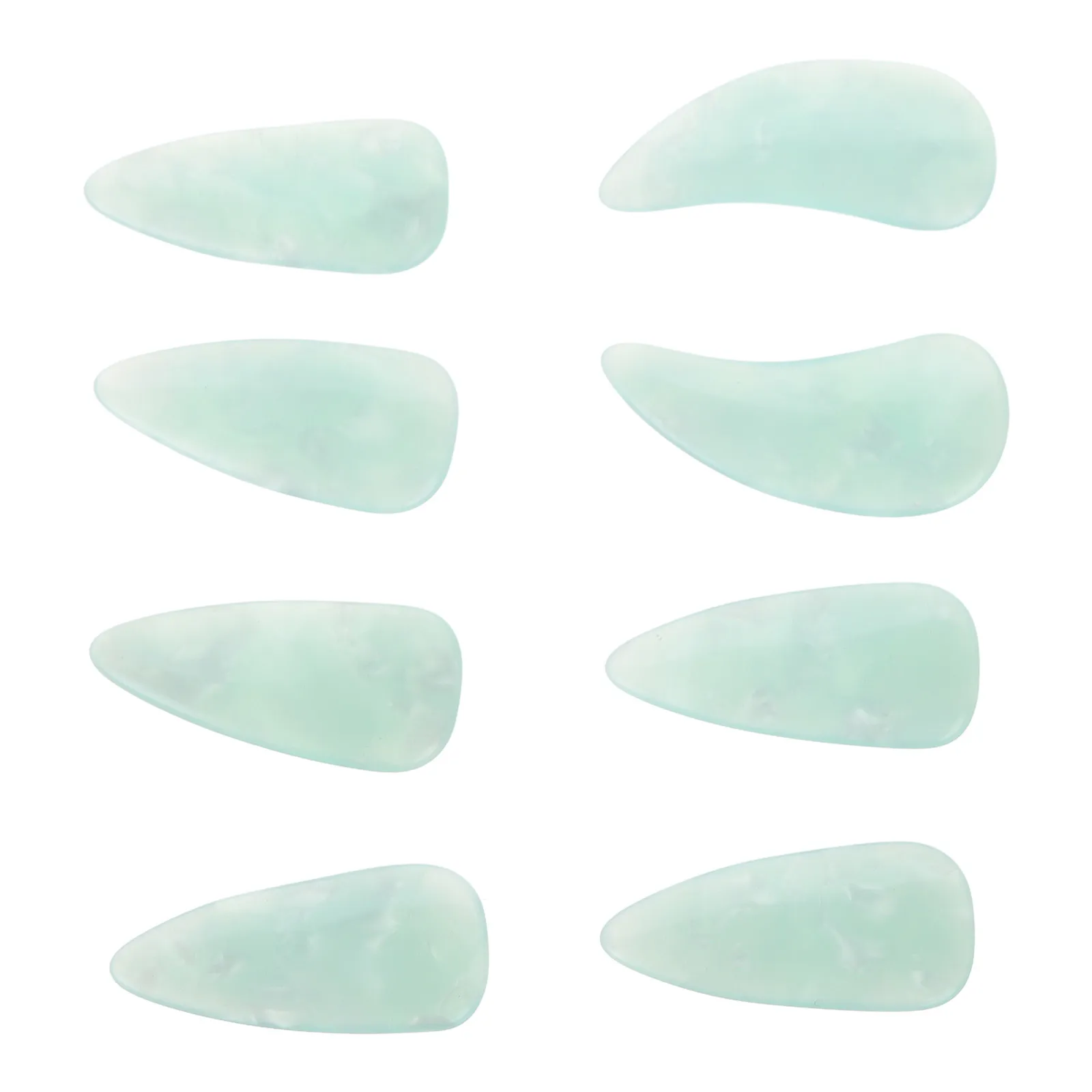 

8pcs Guzheng Nails Resin Double-Sided Curved Medium Size For Kids Adults Finger Protection Covers Chinese Zither Picks Practice