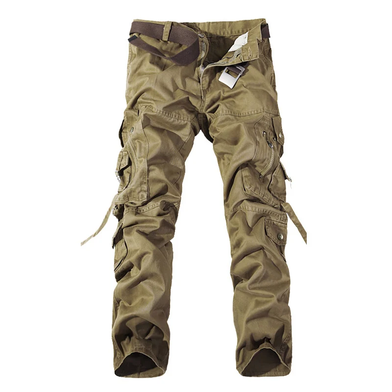 

Top quality Men Cargo Pants Leisure Cotton Trousers Cmbat Camouflage Overalls 28-40 AYG69