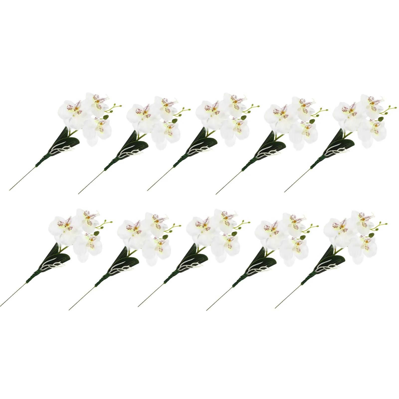 

10Pcs Simulation Silk Flower Orchids Artificial Flowers for Home Decor Wedding Celebration Family Gathering Dancing Party