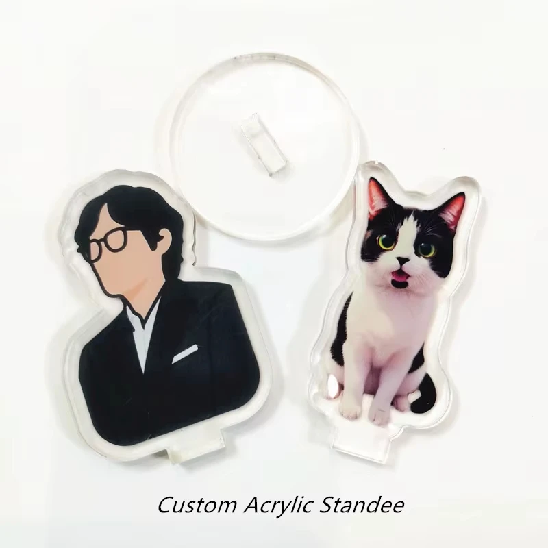 1PC Custom Acrylic Standee Upload Your Photo Pet Cat Dog Human Portrait Acrylic Stand Desk Decor Personalized Keepsake Gift Drop