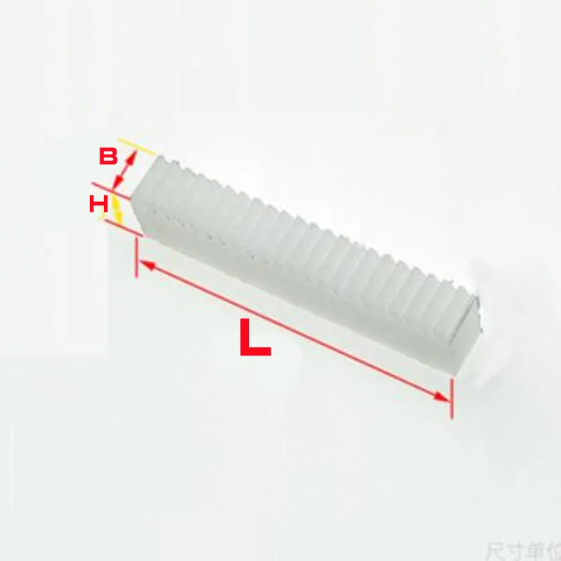 POM Nylon Rack Gear Rack, Gear Rack, Transmissão Comprimento 95 195 300 400mm, 0.5m Modulus, 10mm, 15mm Largura, 1Pc