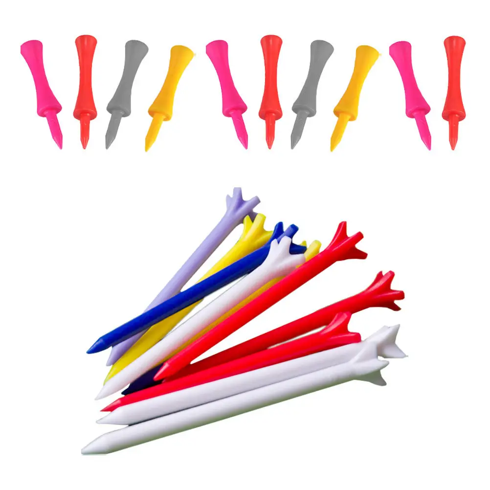 20Pcs Golf Tees Premium Plastic Training Aids for Indoor Outdoor Practice Height Control Consistent Ball Teeing Eco Friendly