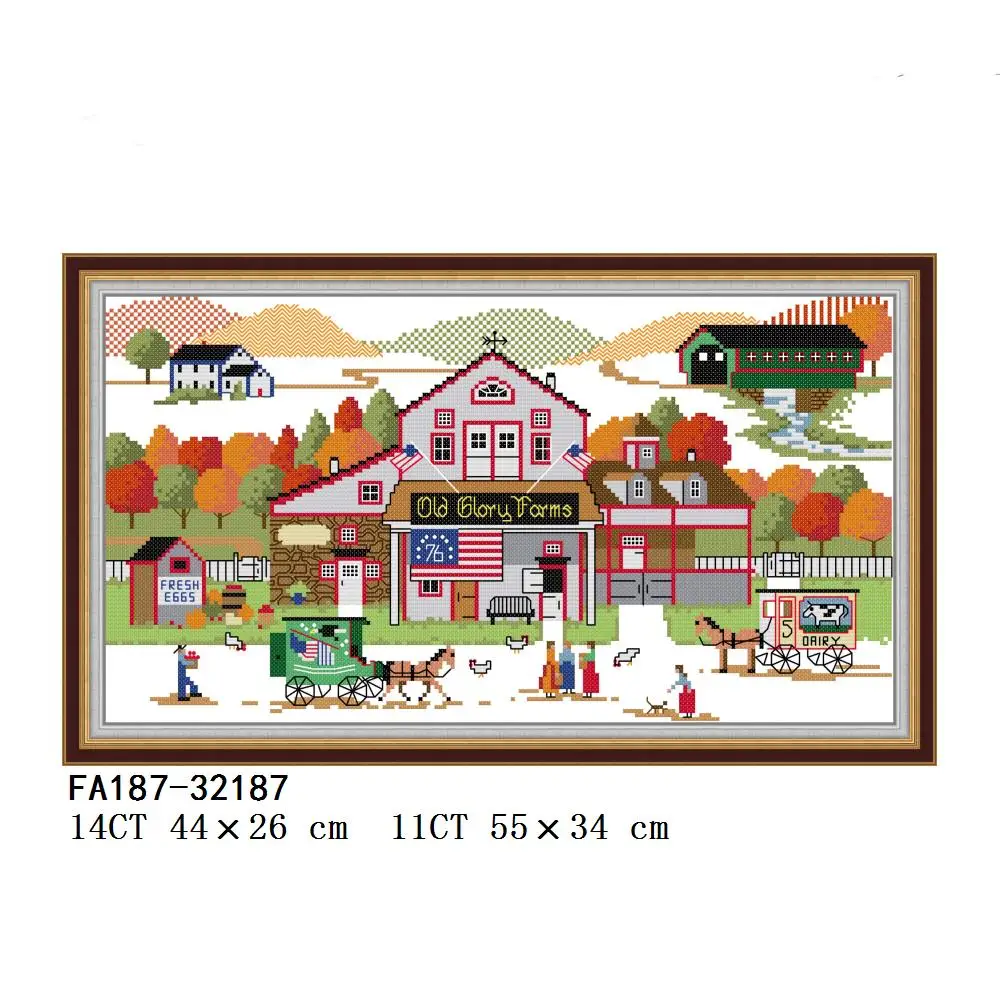 Cross Stitch Family, Comfortable Bay Street View, Happy Family, Glory, Farms Shop, Ridge, F203, F711, F911, FA187, FA188, FA451