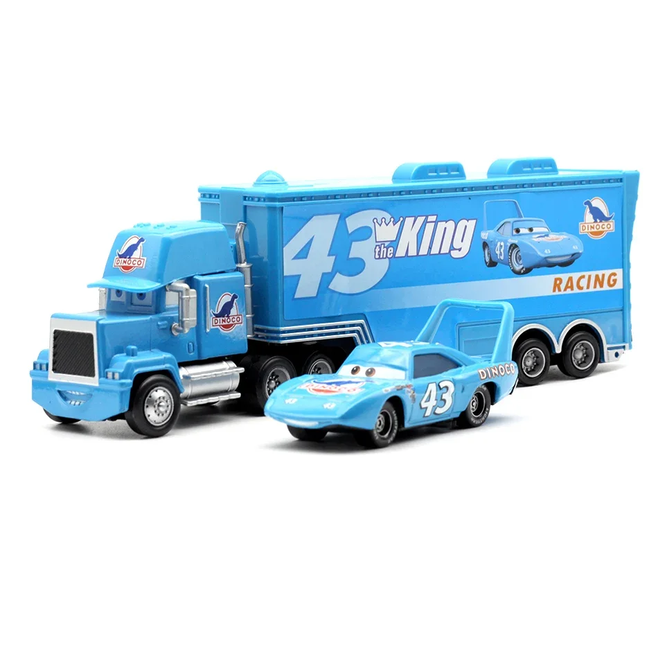 ديزني بيكسار سيارات لعب البرق ماكوين جاكسون دييكاست مركبة الملك مايك العم 1:43 شاحنة مقطورة لعبة مجسمة الهدايا #5