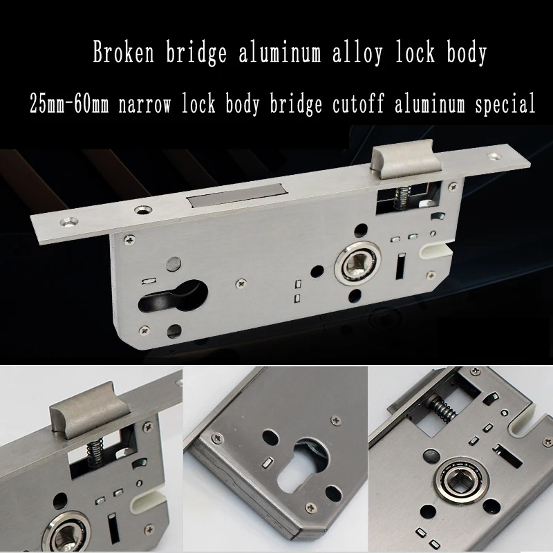 85 Type Broken Bridge Aluminum Alloy Single Point Door Lock Body Household Door Courtyard Broken Bridge Lock Body Accessories