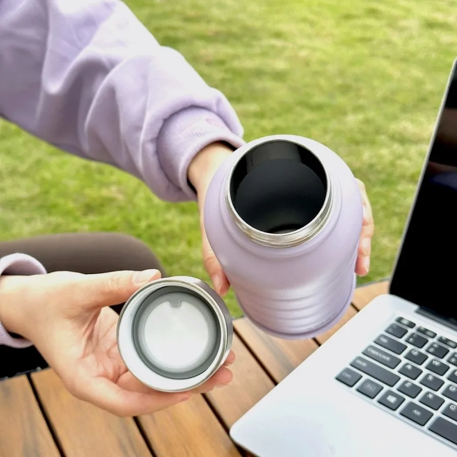 Tyeso 270ml Thermos Mug With Eye Sticker 304 Stainless Steel Vacuum Flask Thermal Tumbler Drinks Cup Portable Water Bottle