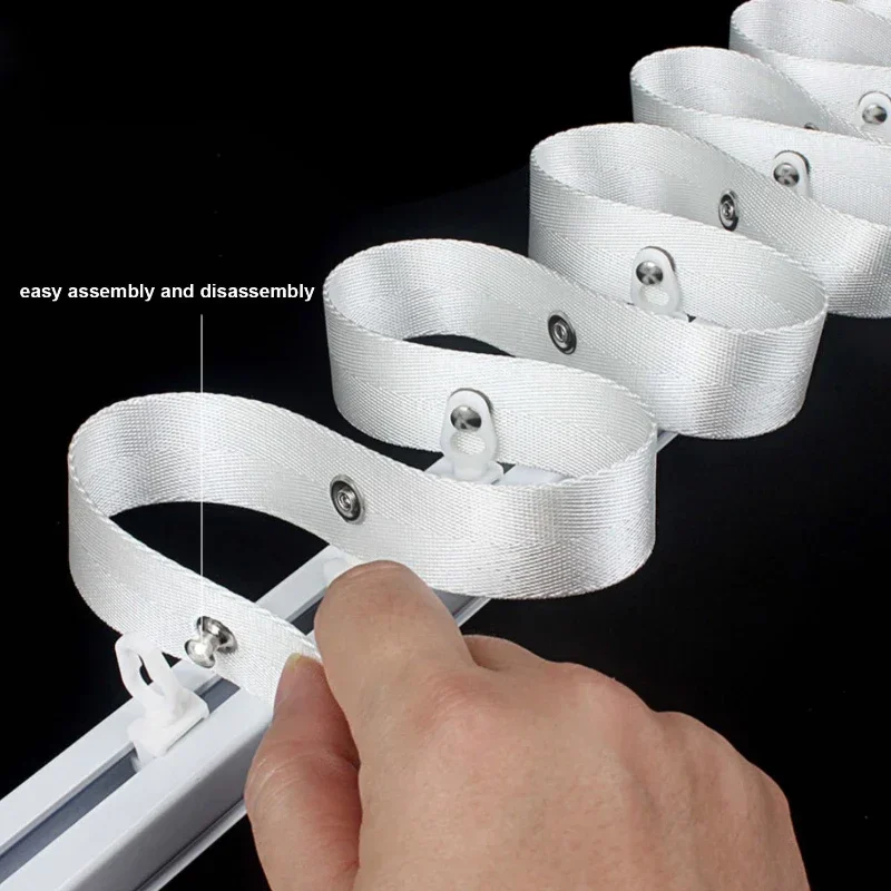 Customize Size Aluminum alloy track for S-shaped curtain Thicken Single Double Rail Ceiling Side Installation With Accessories