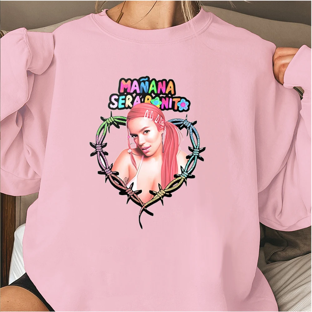 Manana Sera Bonito Karol G Crew Neck Sweatshirt Retro Character Prints 90s Y2k pullover Gifts For Karol G Fans Winter Clothing