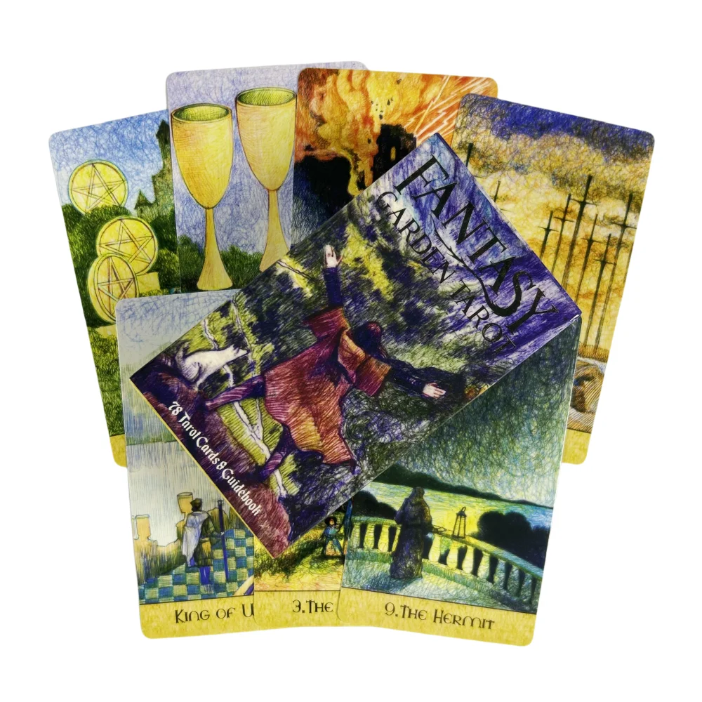 Fantasy Garden Tarot Cards A 78 Messages Deck Oracle English Visions Divination Edition Board Playing Games