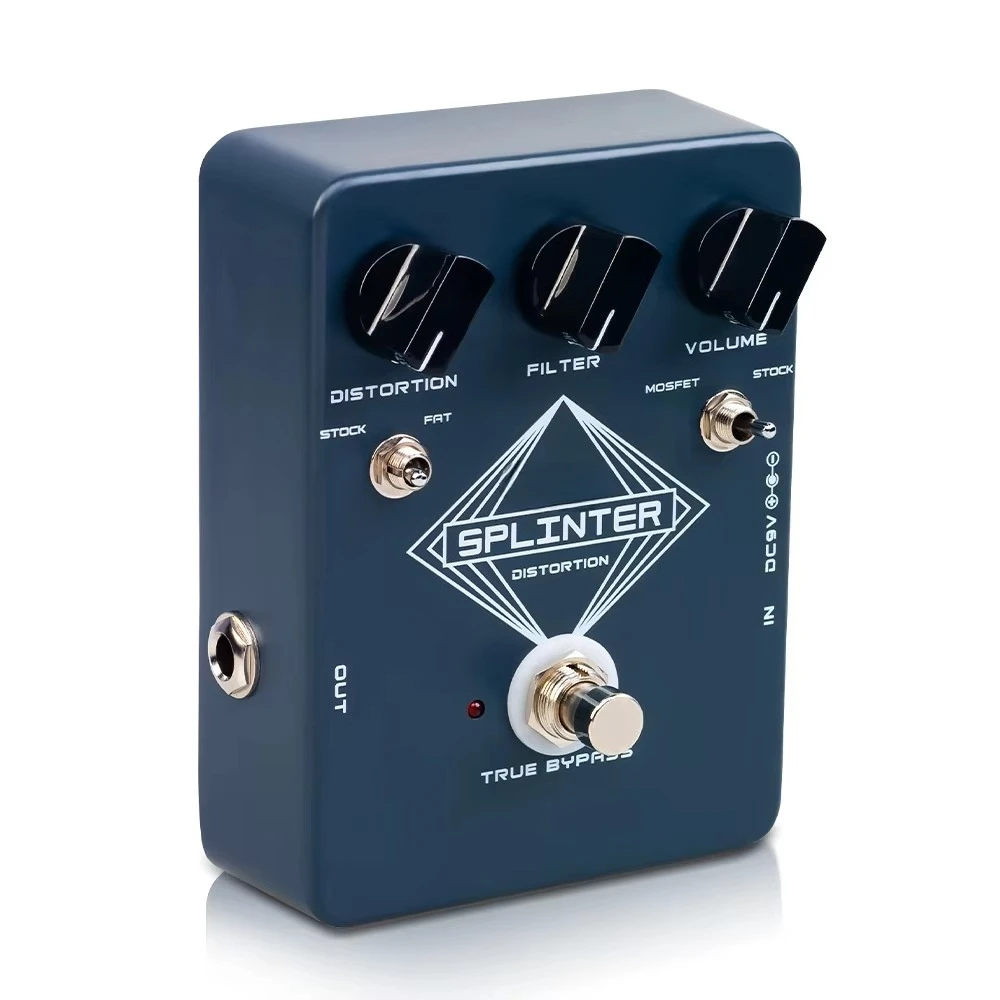 JF-21 SPLINTER Distortion Guitar Pedal Warm and Dynamic Fuzz Distortion Effects Pedal with Different Clipping Diotes