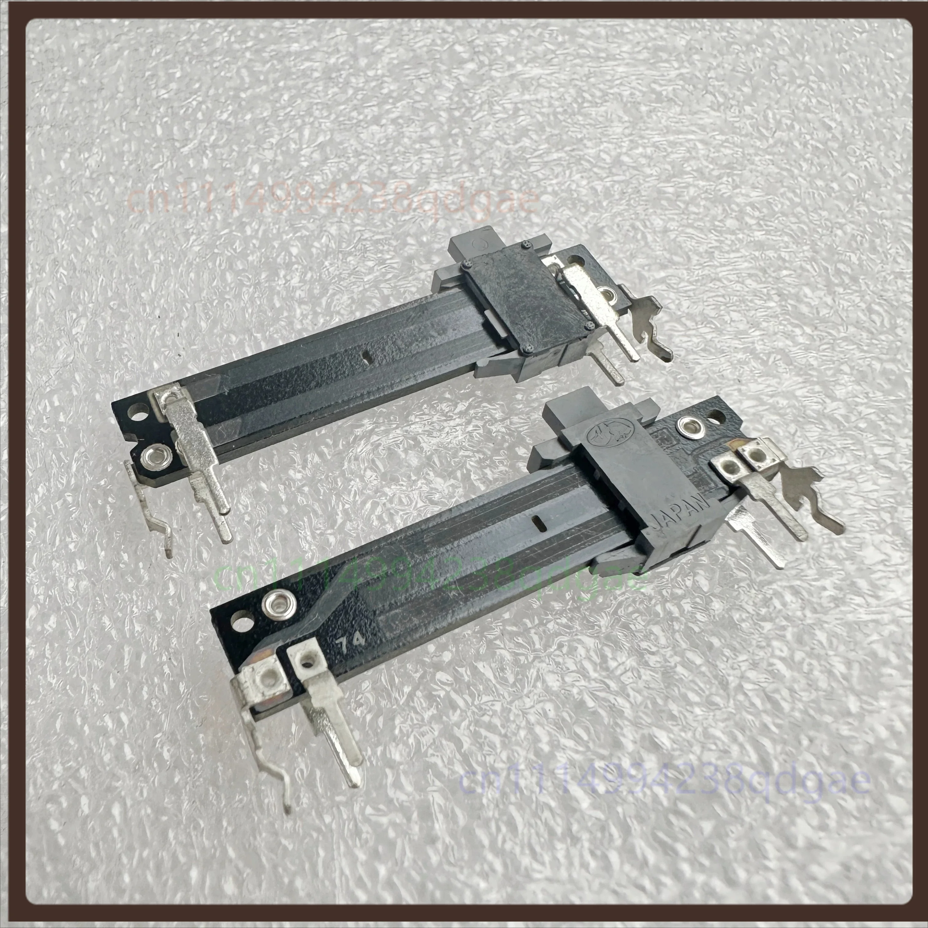 1PCS For ALPS Dual Linear Slide Potentiometer B100K With Center Tap 50mm Length 35mm Travel Replacement Parts