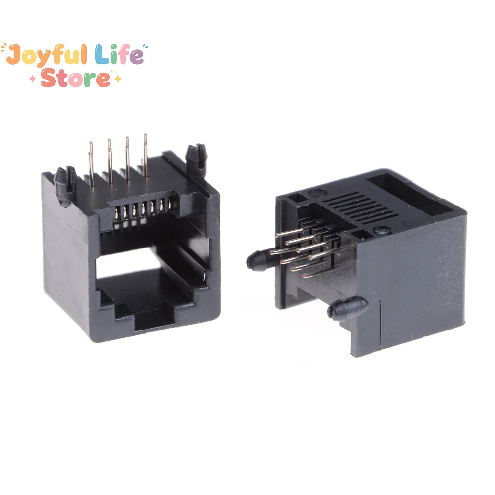 Hot Sale 10Pcs Unshielded RJ11 RJ45 8P8C Network Modular PCB Connector Jacks Connectors