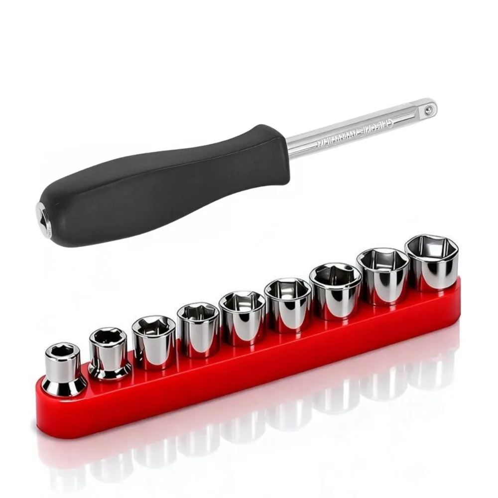 5-13mm 1/4 Steckschlüssel Set Motorrad Fahrrad Reparatur Werkzeug Hardware Auto Boot Auto Reparatur Werkzeuge Fahrrad Multitool fahrrad Werkzeug Set – Detail 12