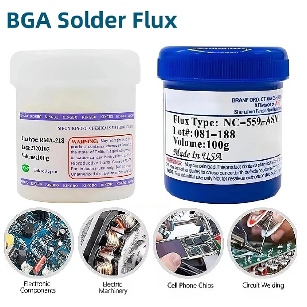

Высокое качество NC-559-ASM 100 г бессвинцовая паяльная паста для SMT BGA реболлинга, пайки, сварки, ремонтная паста