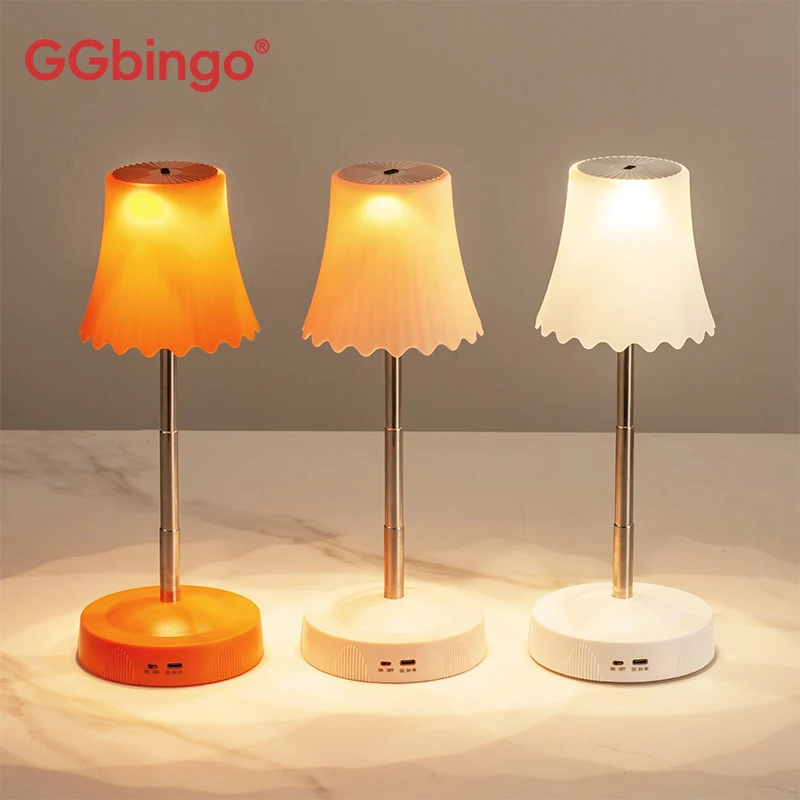 

Desk Lamps Adjustable Height RGB Color Light Lamp LED Rechargeable Table Lamp Room Ambient Light Bedside Table Light
