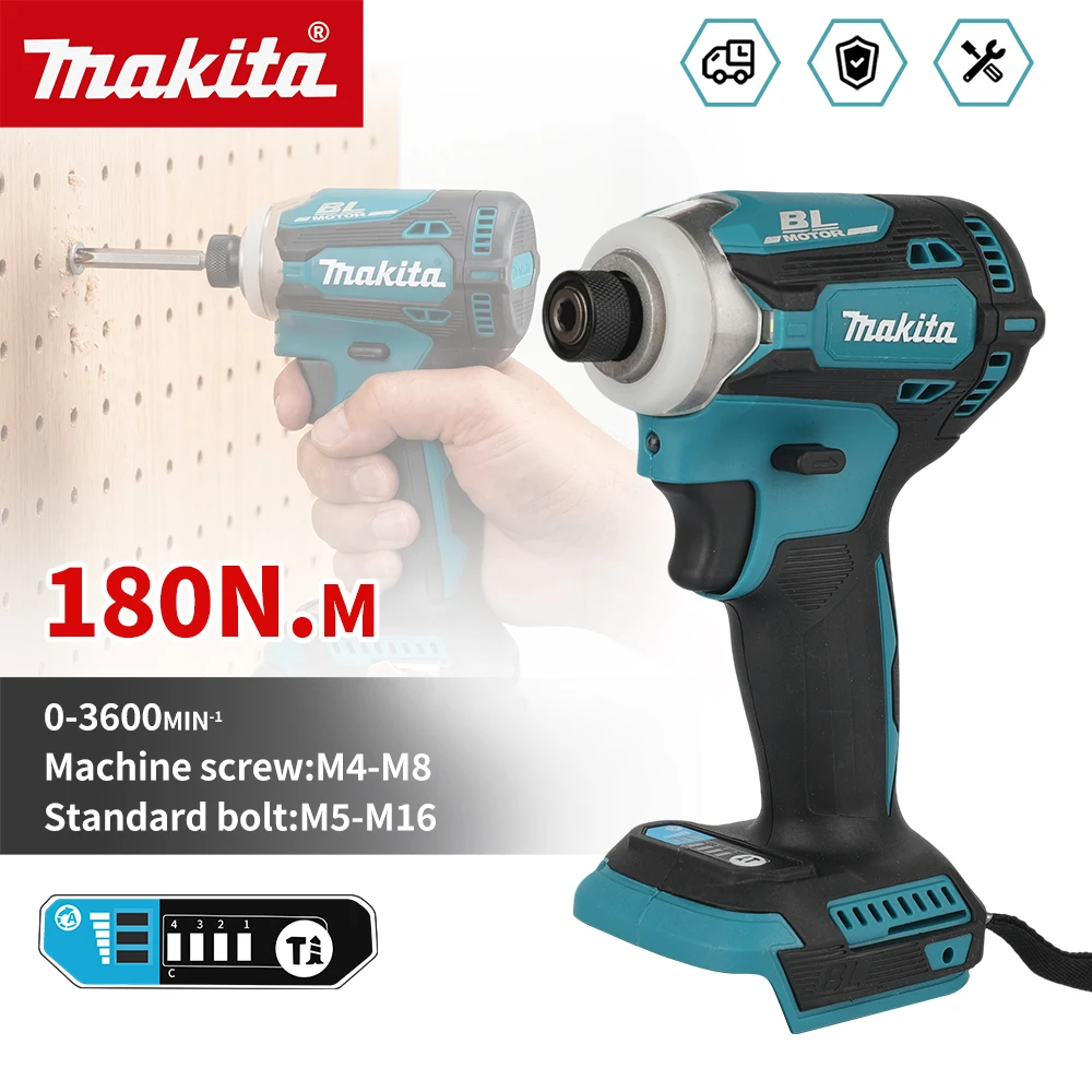 For Makita DTD171 Handheld Impact Screwdriver, SDS Quick Chuck Design, Efficient Power Tool for Construction Screw Work