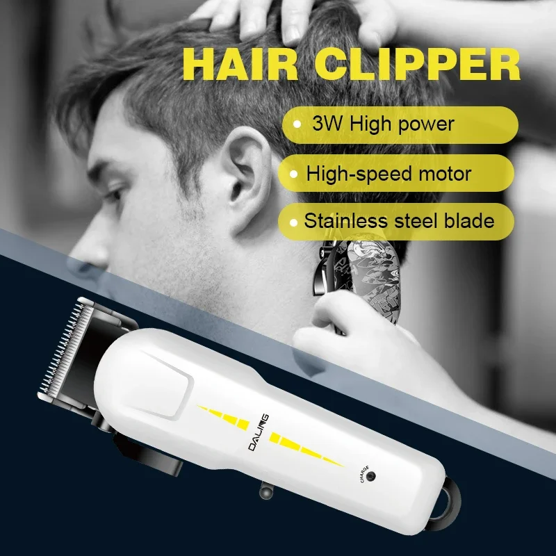 DALING DL-1172 USB Charging High Power Electric Hair Clipper, Salon Men's Professional Cordless Electric Hair Clipper