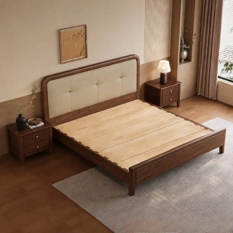 Underlay Accessories Bed Frame Upholstered Heavy Luxury Headboards Bed Double Household Lounges Cama Box Casal Home Furniture