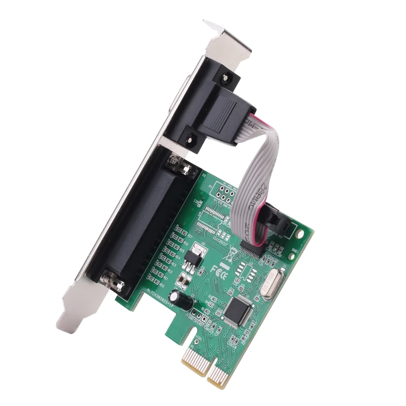Port parallèle d'imprimante COM et DB25 de port série RS-232 RS232 LPT à la puce du convertisseur WCH382L d'adaptateur de carte de PCI-E PCI Express