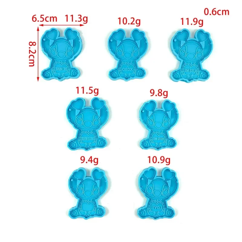 Disney Stitch Anime Figure 3D silikonowa forma do ciasta układanka do samodzielnego złożenia ciastko formy żywiczne dekorowanie tortu urodzinowego