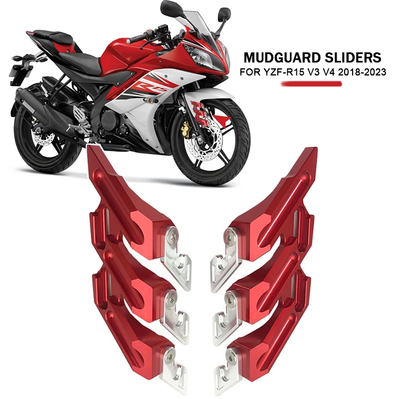 

Подходит для YAMAHA YZF-R15 V3 V4 R15 2018 2019 2020 2021 2022 2023 переднее крыло вилки боковые Брызговики слайдеры Мотоциклетные аксессуары