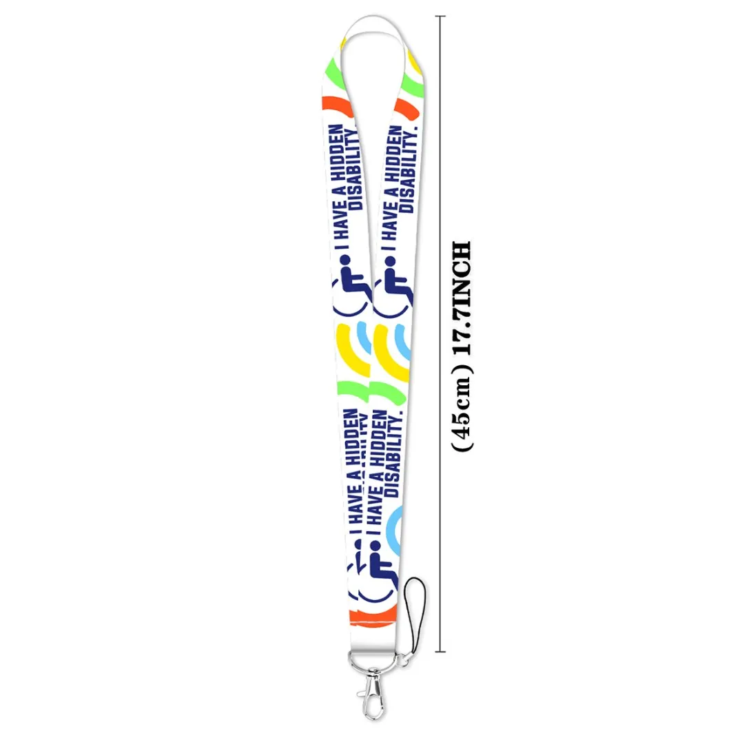 LX1362 Disabled Symbol Lanyard For Keys Chain ID Credit Card Cover Pass Mobile Phone Charm Neck Straps Badge Holder Key Ring