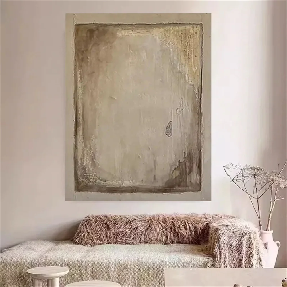 

Fashion Home Decor Paintings 100% Hand Painted Abstract Oil Painting On Canvas Gold Foil Lines Wall Art For Living Room Pendant