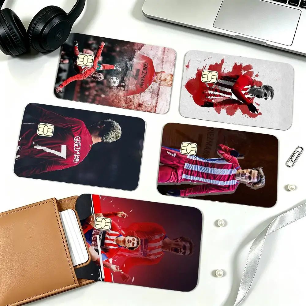 A-Antoine Griezmann Football  Credit Card HD Stickers Small Chip Waterproof Sticker Game Card Decal Gift