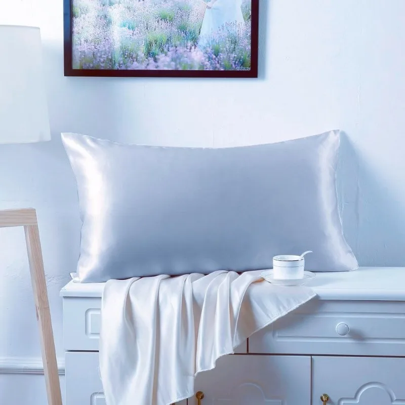 

Pillow Case Summer Ice Silk Skin-friendly Comfortable Household Bedroom Soft Home Decoration Dust-proof Nordic Breathable New