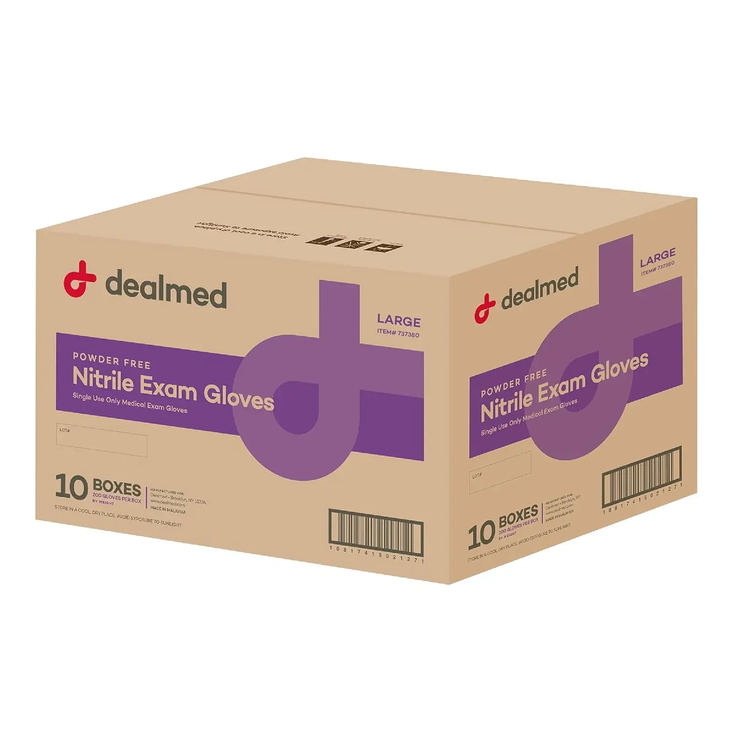 

Medical Exam Gloves – 2000 Count Large Nitrile Gloves, Disposable Non-Irritating Latex Free, Multi-Purpose Use for a First Aid K