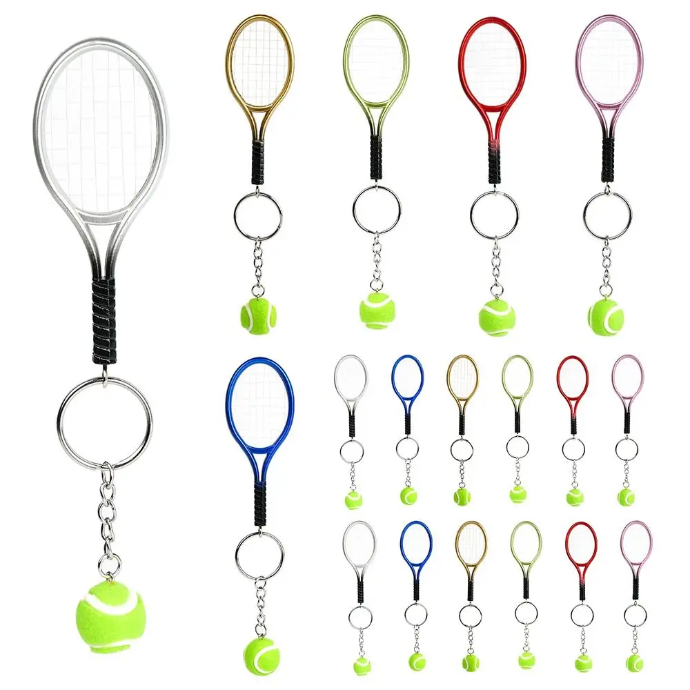 

Gift Decoration Tennis Keyring Personalized Handmade Tennis Ball Keychain DIY Ornament Tennis Pendant
