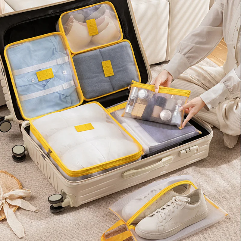 Organizador viaje – cubos de embalaje maletas ropa zapato plegable - imagen 4
