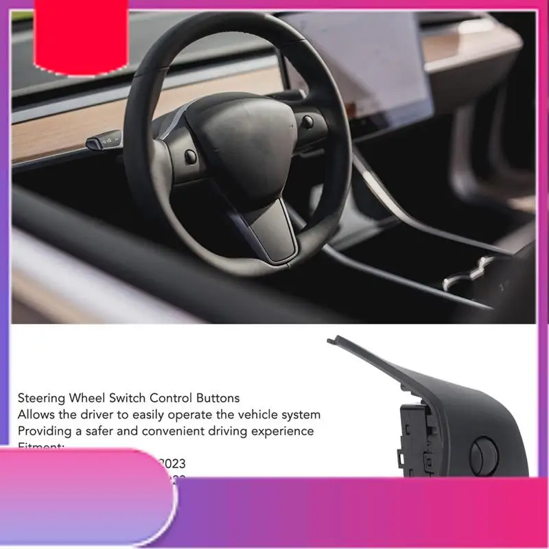 

Auto Left Steering Wheel Button Switch Component For Tesla Model Y 3 1094965-00-A-Y79A