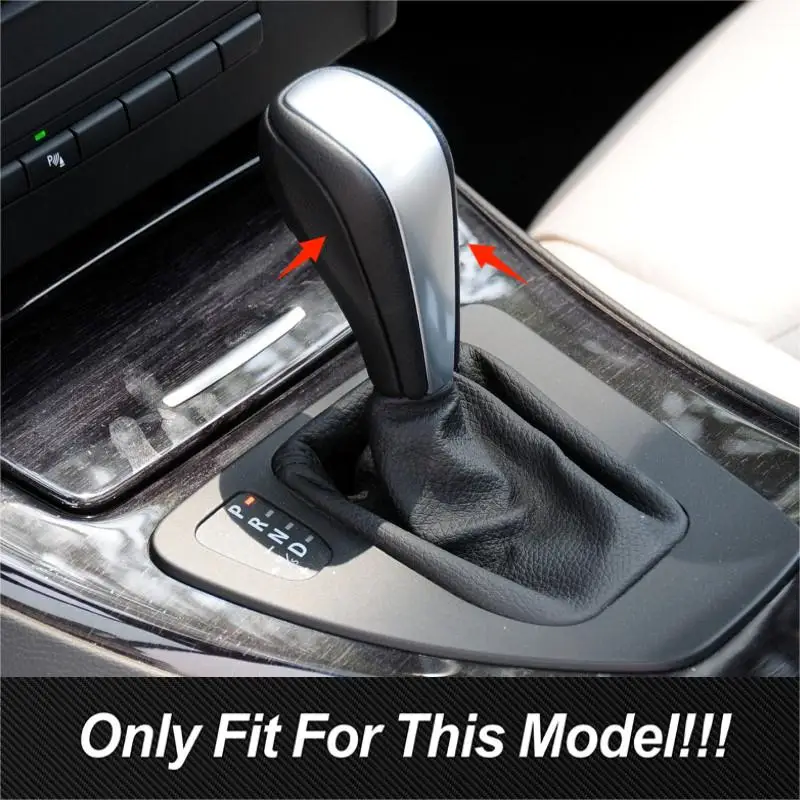 Carbon Fiber Color Car Console Gear Shift Handle Head Trim Strip For BMW 1 3 Series E87 E81 E90 E92 X1 E84 Interior Accessories
