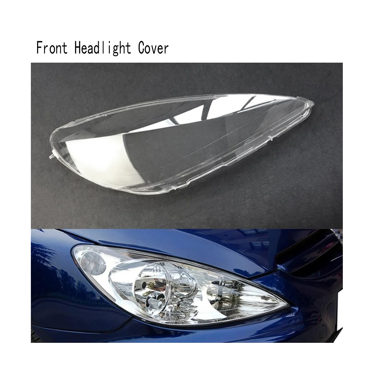 

Right Front Headlight Cover Headlight Shell Lens for Peugeot 307 2003-2007