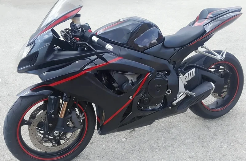 NEW ABS Fairings Kits Fit For Suzuki GSXR 600 750 06 07 Bodywork Set Custom Black Red