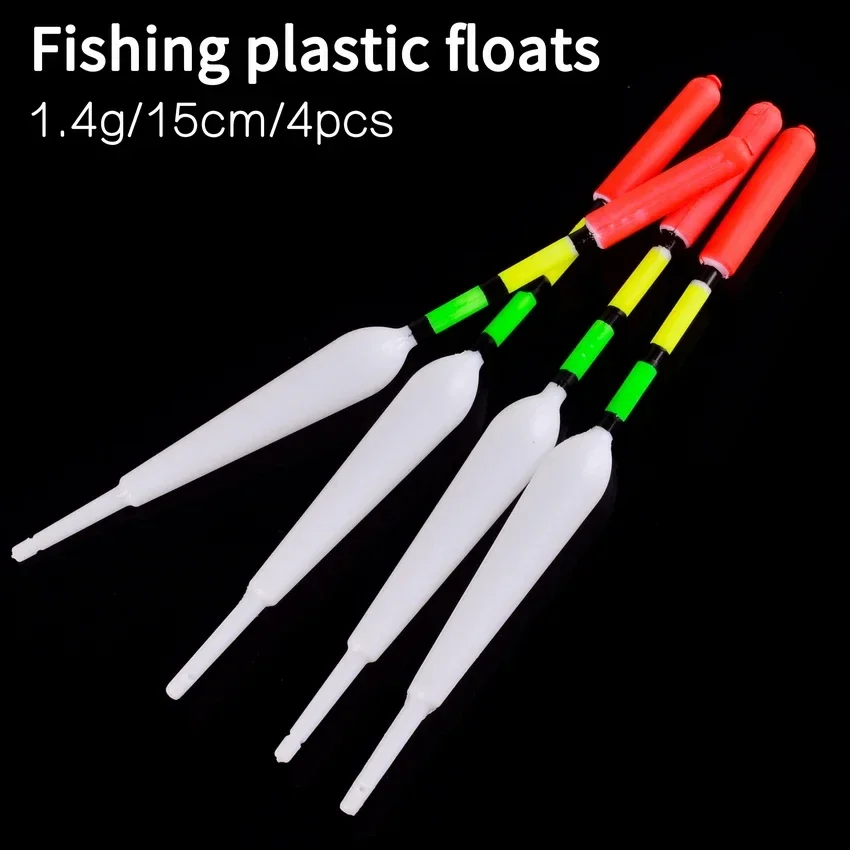 1 set (15Pcs) Vertical Buoy Sea Fishing Floats Assorted Size for Most Type of Angling with Attachment Rubbers Fishing Lures