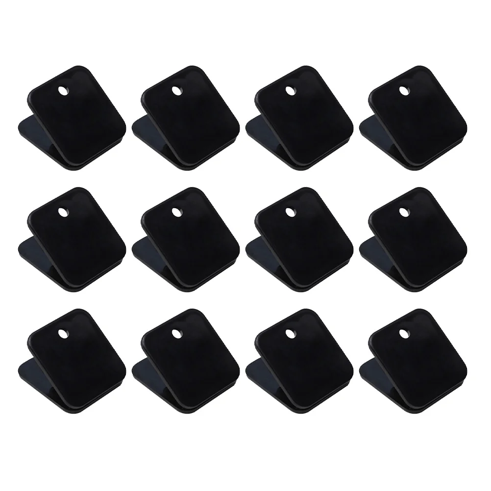 

12 Pcs Square Folder Plastic Clips Bill Files Sealing Fresh-keeping Paper Student Stationary Students Clamps