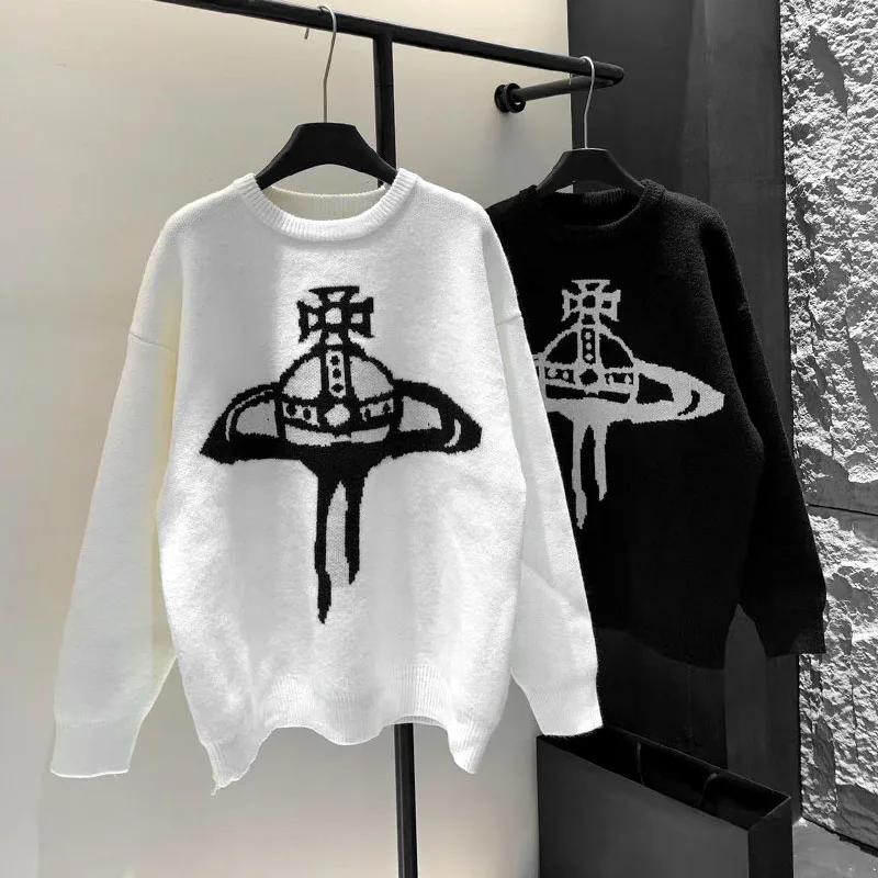 

Princ eenn Autumn Winter Women's Knitted Long Sve Woolen Base Layer Pattern Sweater Vintage Sle Faion