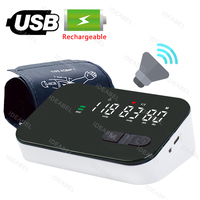 Accurate Rechargeable Digital Sphygmomanometer Monitors Electronic Tonometer Arm Cuff Blood Pressure Monitor English Voice