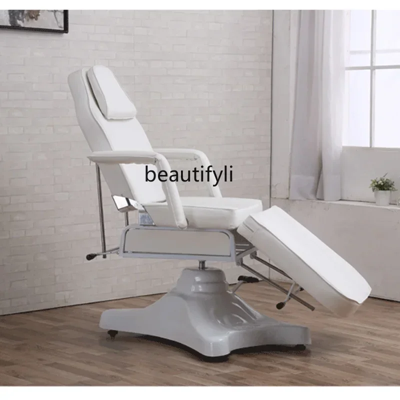 Pneumatic Multifunctional Rotating Facial Bed Body Tattoo Adjustable Folding Beauty Salon Special