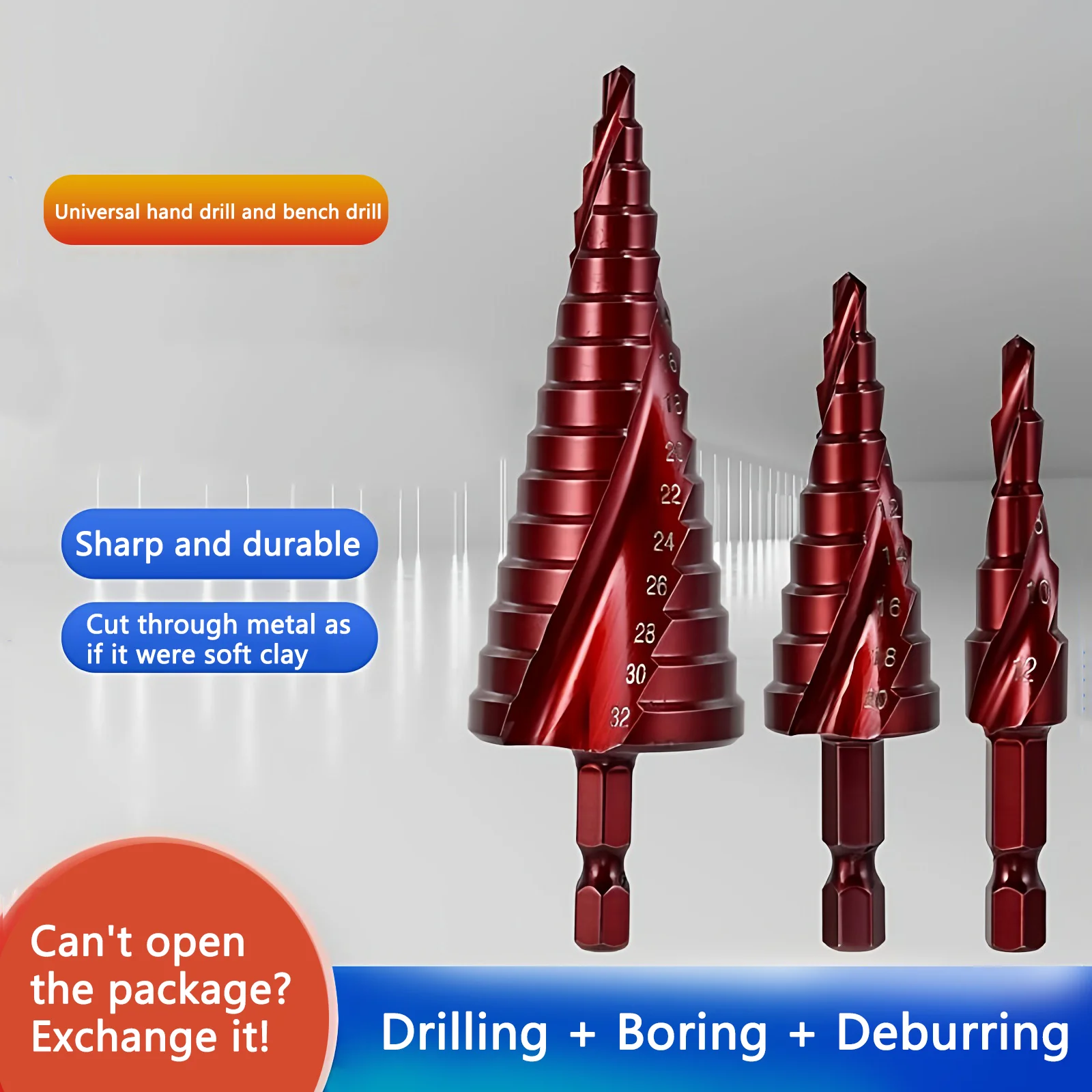Newly upgraded imported Baota drill bit for deburring, high-hardness hole drilling, metal-specific hole opening tool