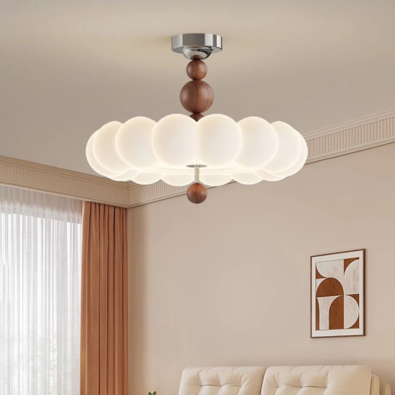 Modern Cream Style LED Ceiling Cloud Light Fixture for Children's Bedroom Warm Princess Boy Girl Home Decor Lighting
