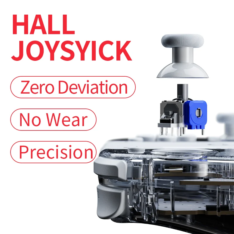 لوحة ألعاب LinYuvo اللاسلكية KS58 للتبديل وOLED مع توربو/الاهتزاز/الدوران ذو 6 محاور/وظيفة الاستيقاظ/القاعة الروك، لوحة ألعاب طويلة العمر