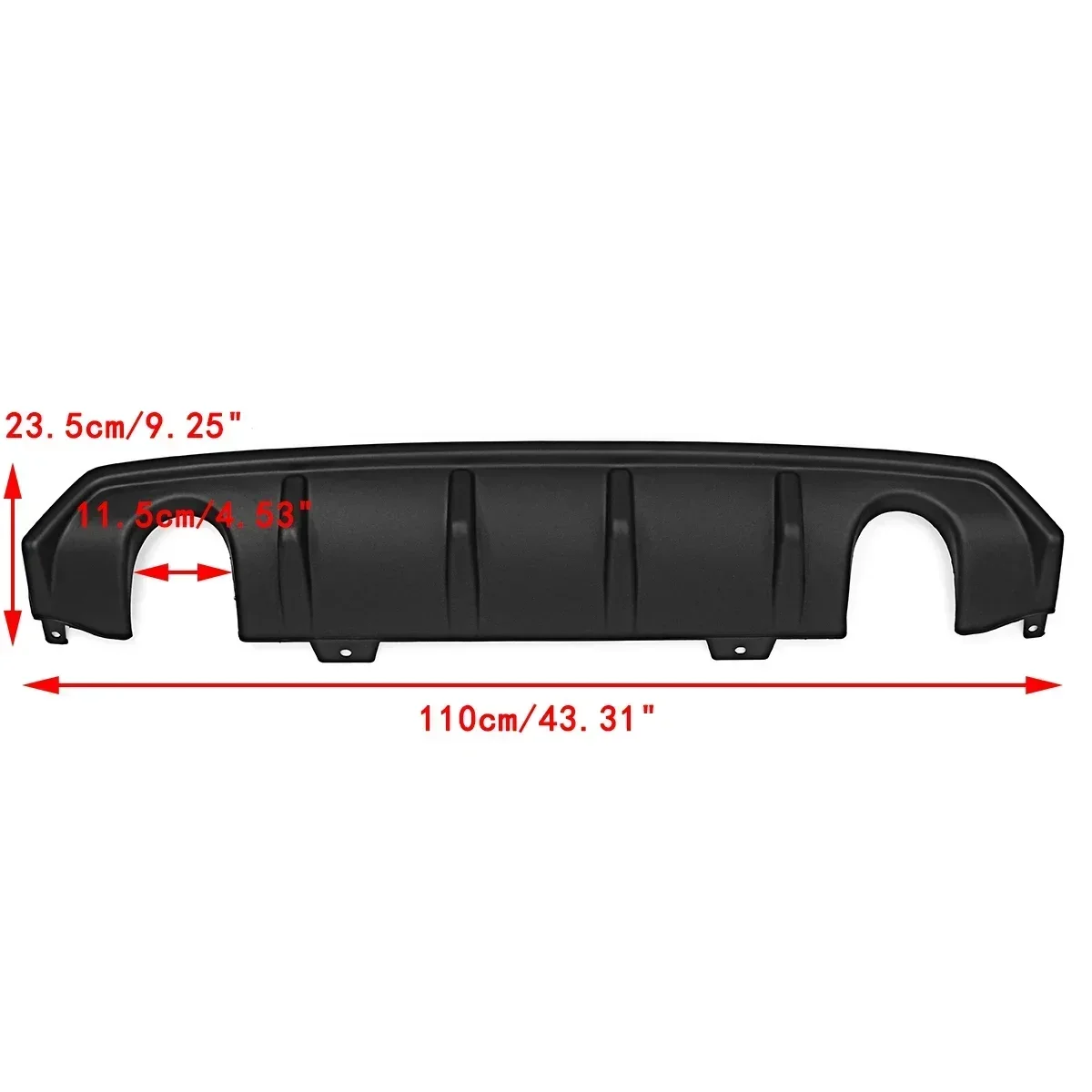 High Quality Car Rear Bumper Lip Spoiler For Honda For Civic Sedan 2016 2017 Rear Bumper Lip Body Kit Splitter Diffuser Body Kit