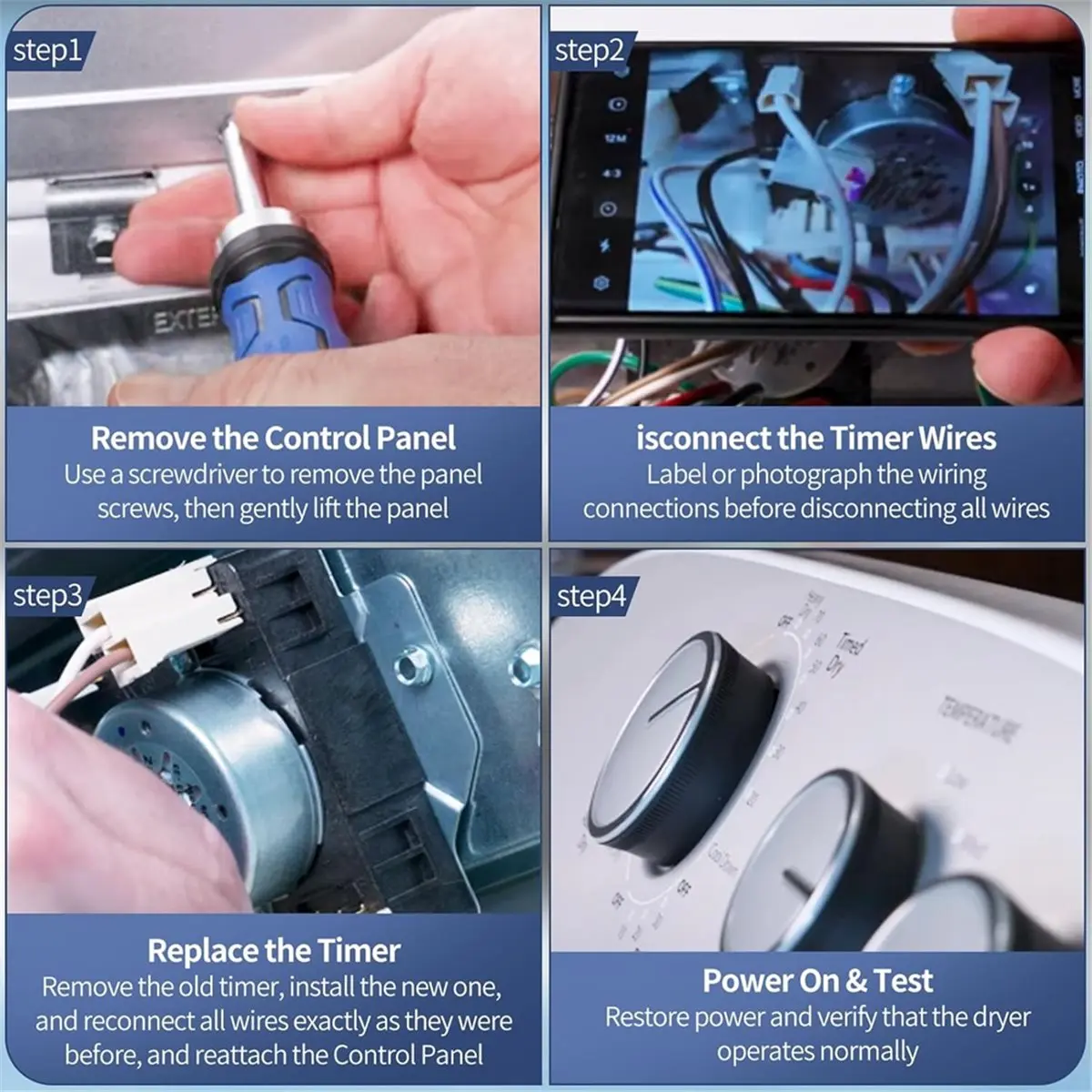 【Limited Offer】W10642928 WPW10642928 Dryer Timer for 7MMGDC400DW1, MEDX655DW1, MGDX655DW0, MGDX655DW2, Replacement