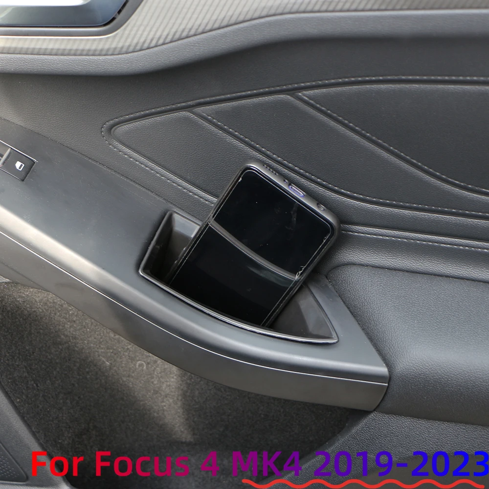 Car Door Armrest Storage Box for Ford Focus 4 MK4 2019-2023 LHD Handle Container Organizer Stowing Accessories 2pcs