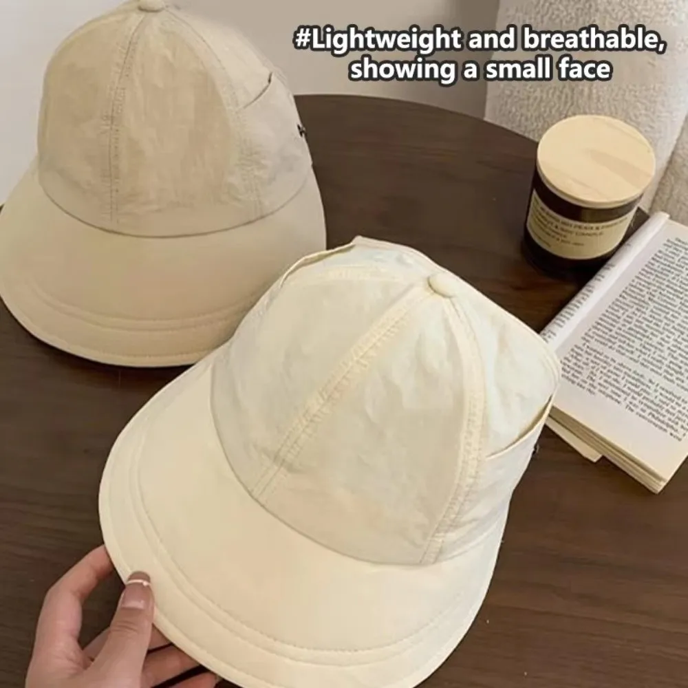 Summer Foldable Empty Top Baseball Cap Anti-UV Breathable Outdoor Sun Hat Quick-drying Wide Brim UV Protection Visors