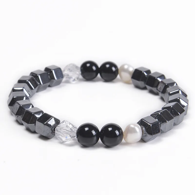 

Natural Stone Beaded Bracelet for Men and Women Crystal Agate Black Magma Pearls Jewelry Exotic Valentine's Gifts 2023 Hot Sales