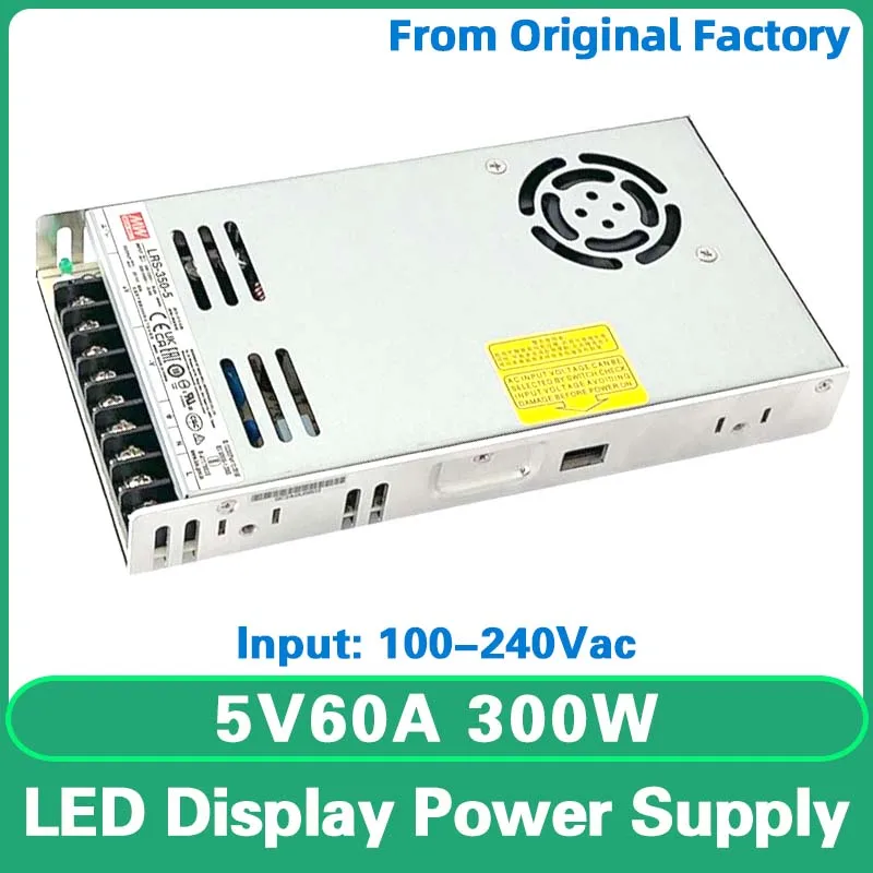 

MEAN WELL Indoor Outdoor LED Display Power Supply 5V 60A LED Video Wall Transformer LED Pixel Display 100-240V 300W Power Supply